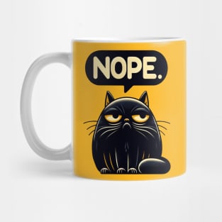 Black Cat Says Nope Mug